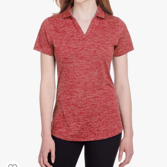 Puma women’s icon heather polo in high‎ risk red. Retail 48 - Picture 1 of 9